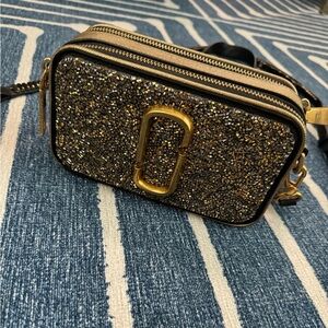 Limited edition sparkled Marc Jacobs Camera Bag with leather strap- used.